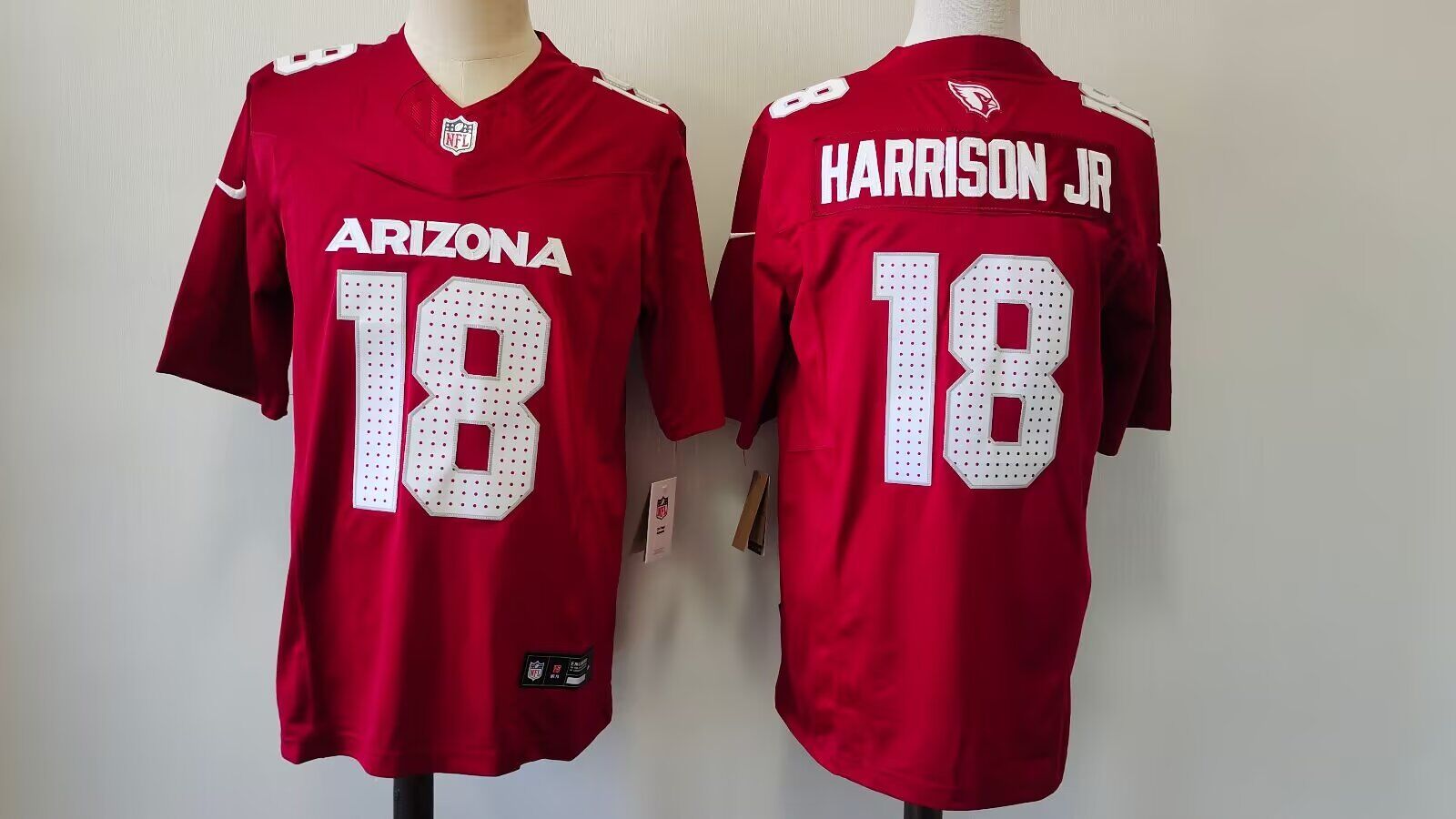 Men Arizona Cardinals #18 Harrison Jr Nike Cardinal Game red NFL Jersey